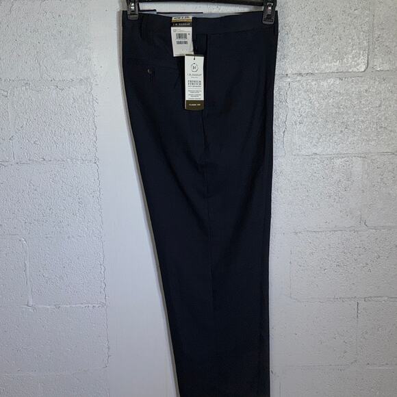 JM Haggar Men Premium Stretch Classic Fit Flat Front Suit Pant Navy 42x29 $100 - Picture 1 of 10
